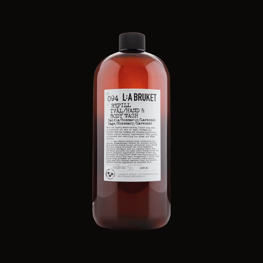 L:a Bruket 094 Hand & Body Wash Refill 1000ml Outlet