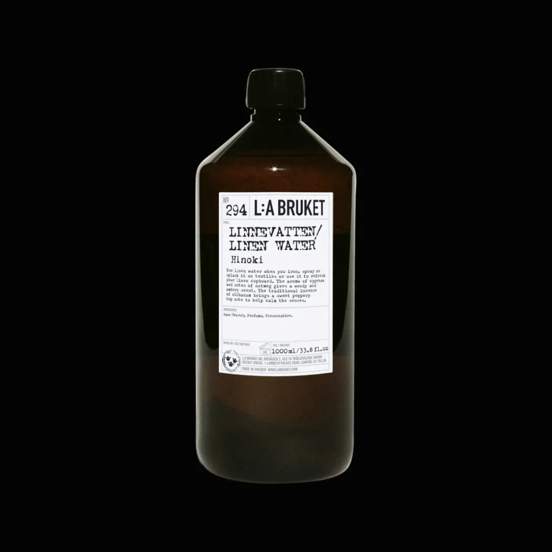 L:a Bruket 294 Linen Water Hinoki 1000ml Best