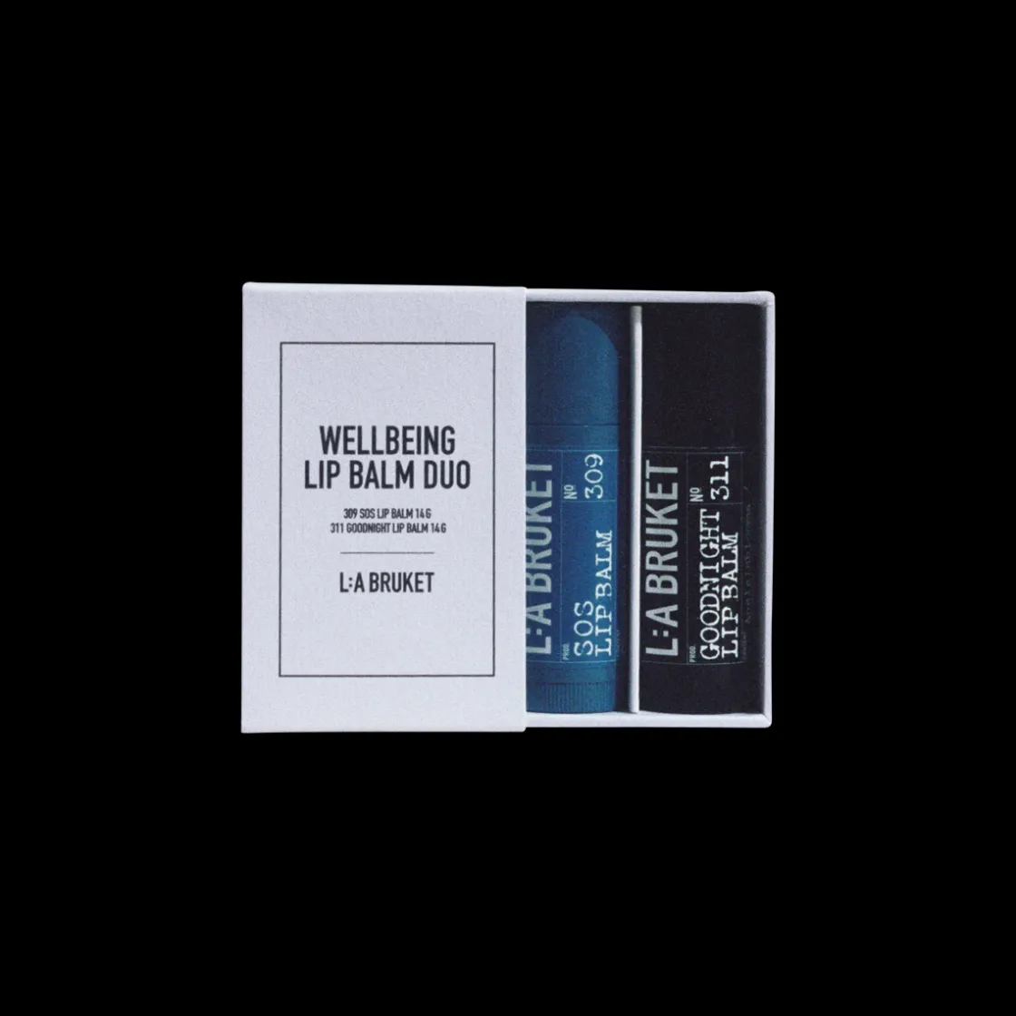L:a Bruket 324 Wellbeing Lip Balms Duo Hot