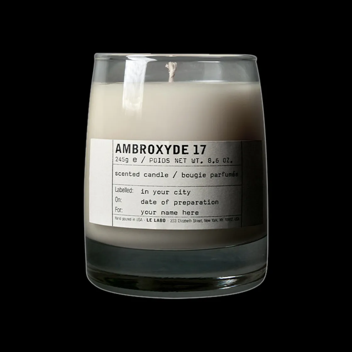 Le Labo fragrances Ambroxyde 17 Classic Candle 245gr Clearance