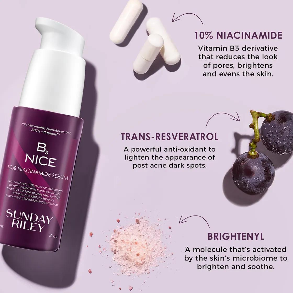 Sunday Riley B3 Nice 10% Niacinamide Serum 30ml Hot