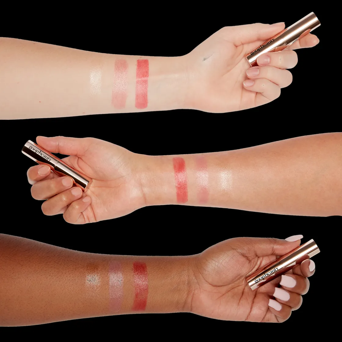 Goop Clean Nourishing Lip Balm Trio Clear/Tomato/Peony Outlet