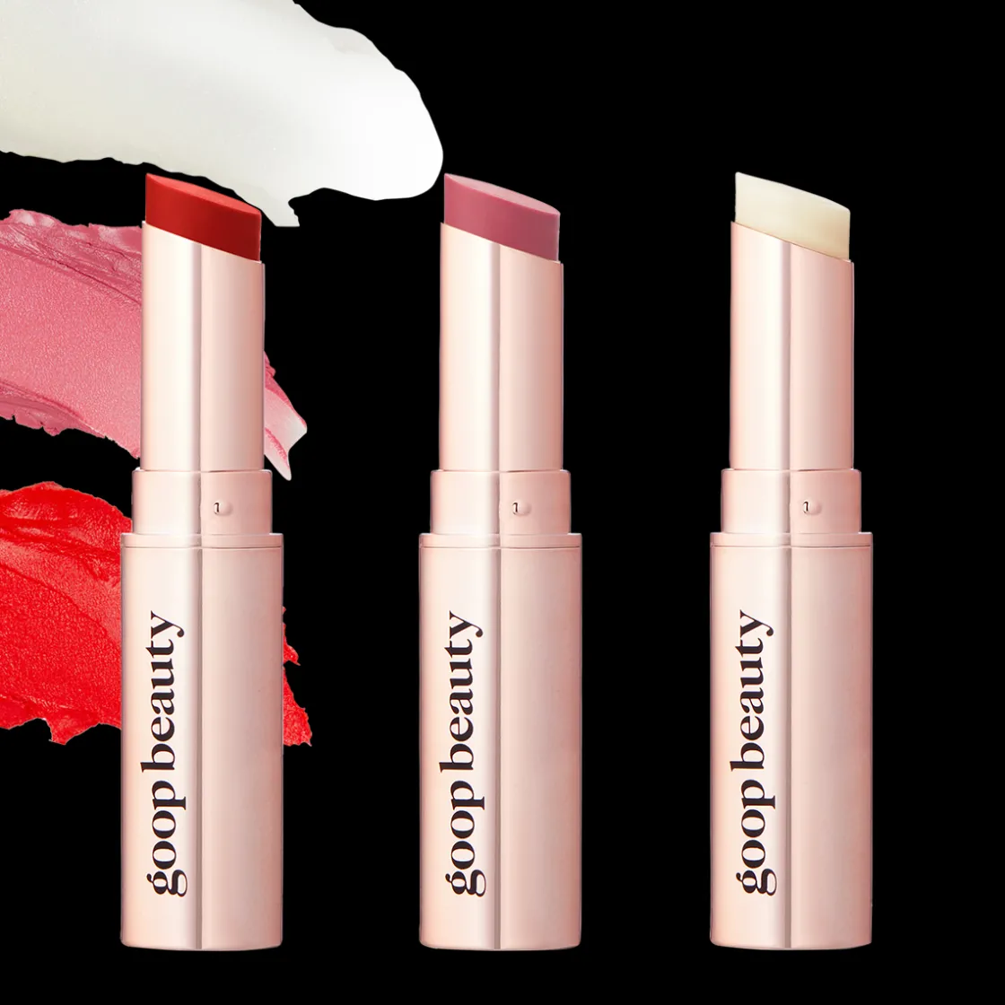 Goop Clean Nourishing Lip Balm Trio Clear/Tomato/Peony Outlet