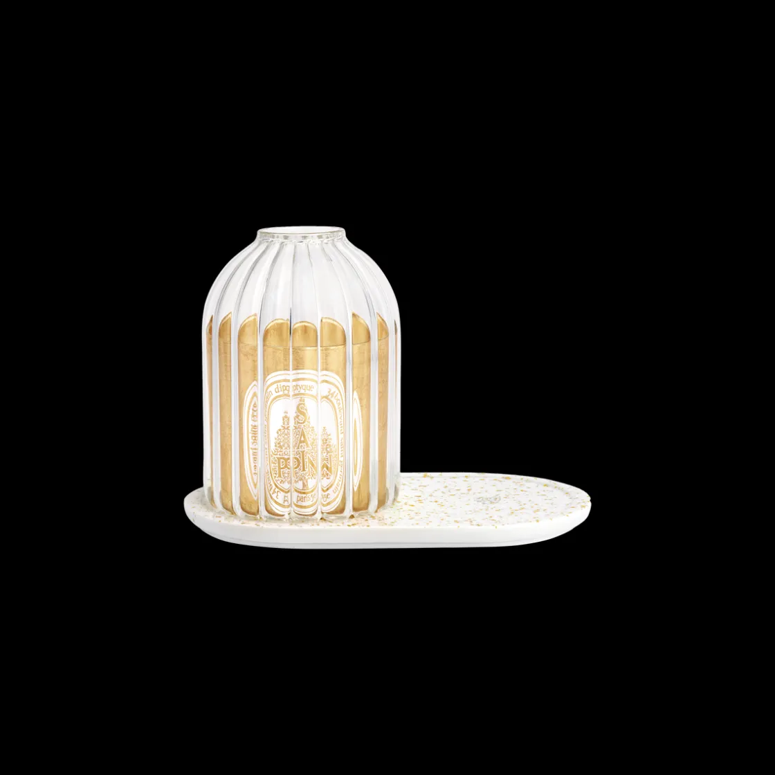 Diptyque Coasted Candle Holder with Oval Tray