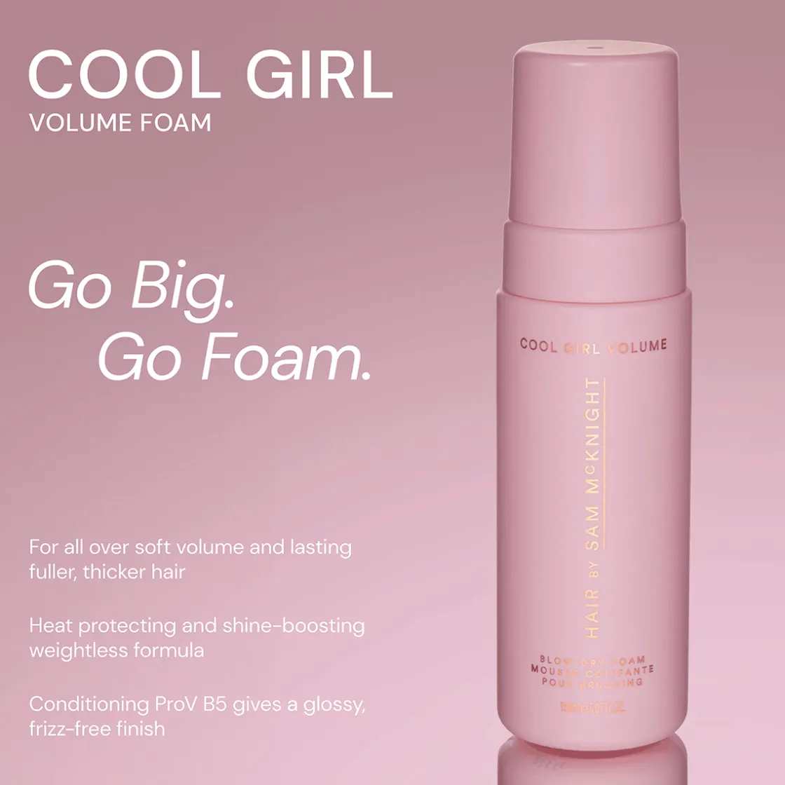 Hair by Sam McKnight Cool Girl Volume Blow Dry Foam 150ml New