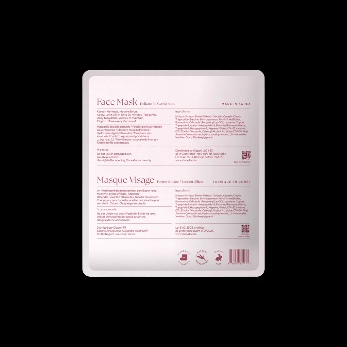 Clapoti Glow Face Mask 26gr Discount