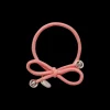 IA BON Hair Tie with Gold Bead Dusty Rose Hot