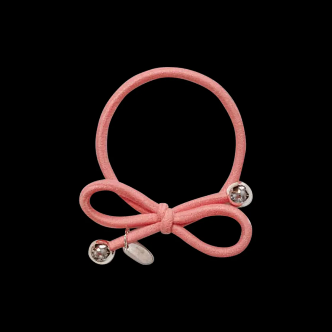 IA BON Hair Tie with Gold Bead Dusty Rose Hot