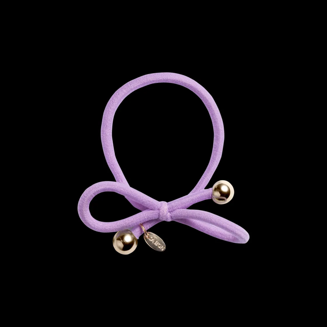 IA BON Hair Tie with Gold Bead Lilac Clearance