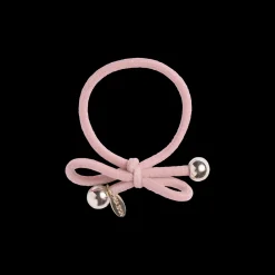IA BON Hair Tie with Gold Bead Powder Pink New