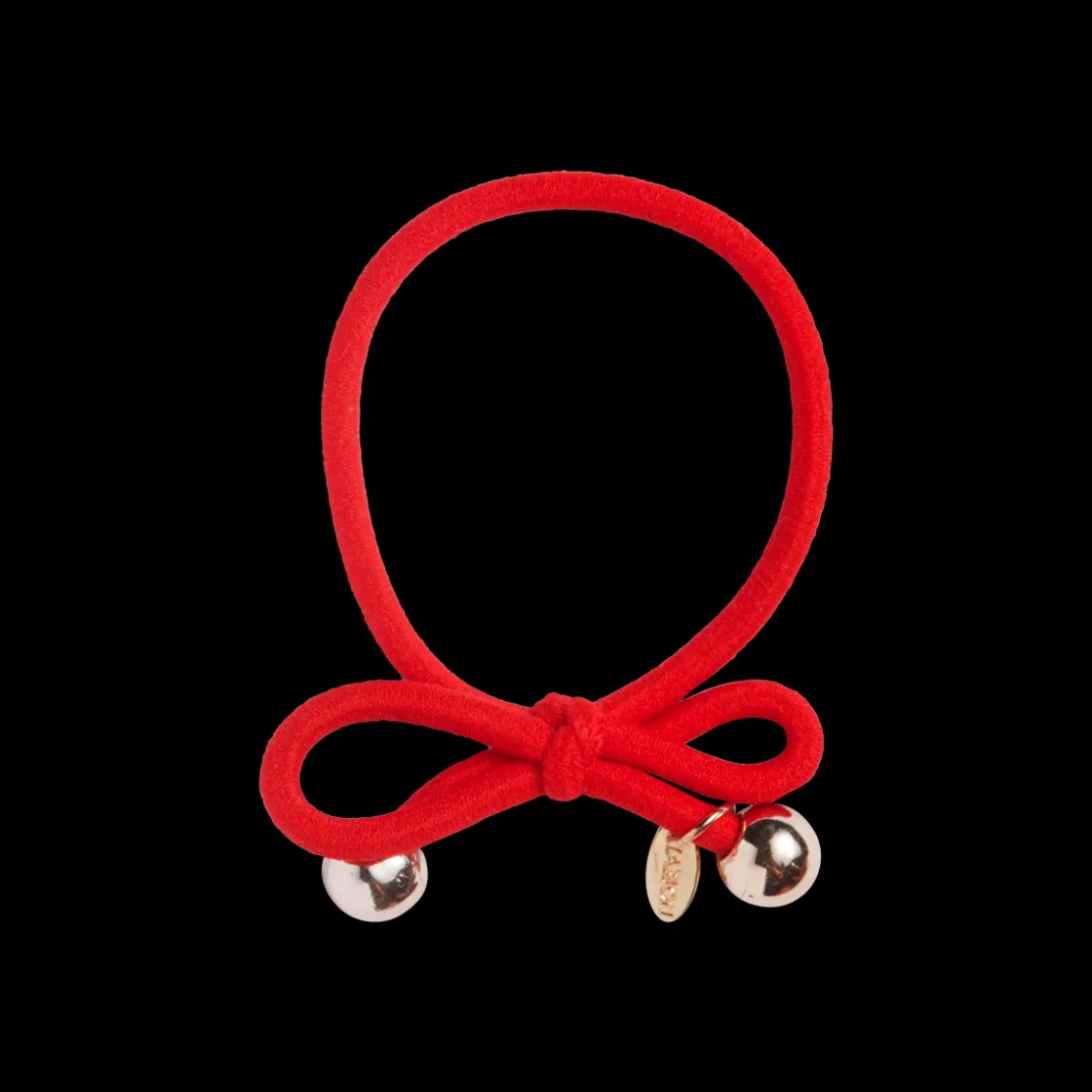 IA BON Hair Tie with Gold Bead Red Discount