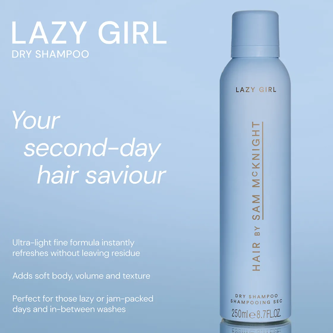 Hair by Sam McKnight Lazy Girl Dry Shampoo 250ml New