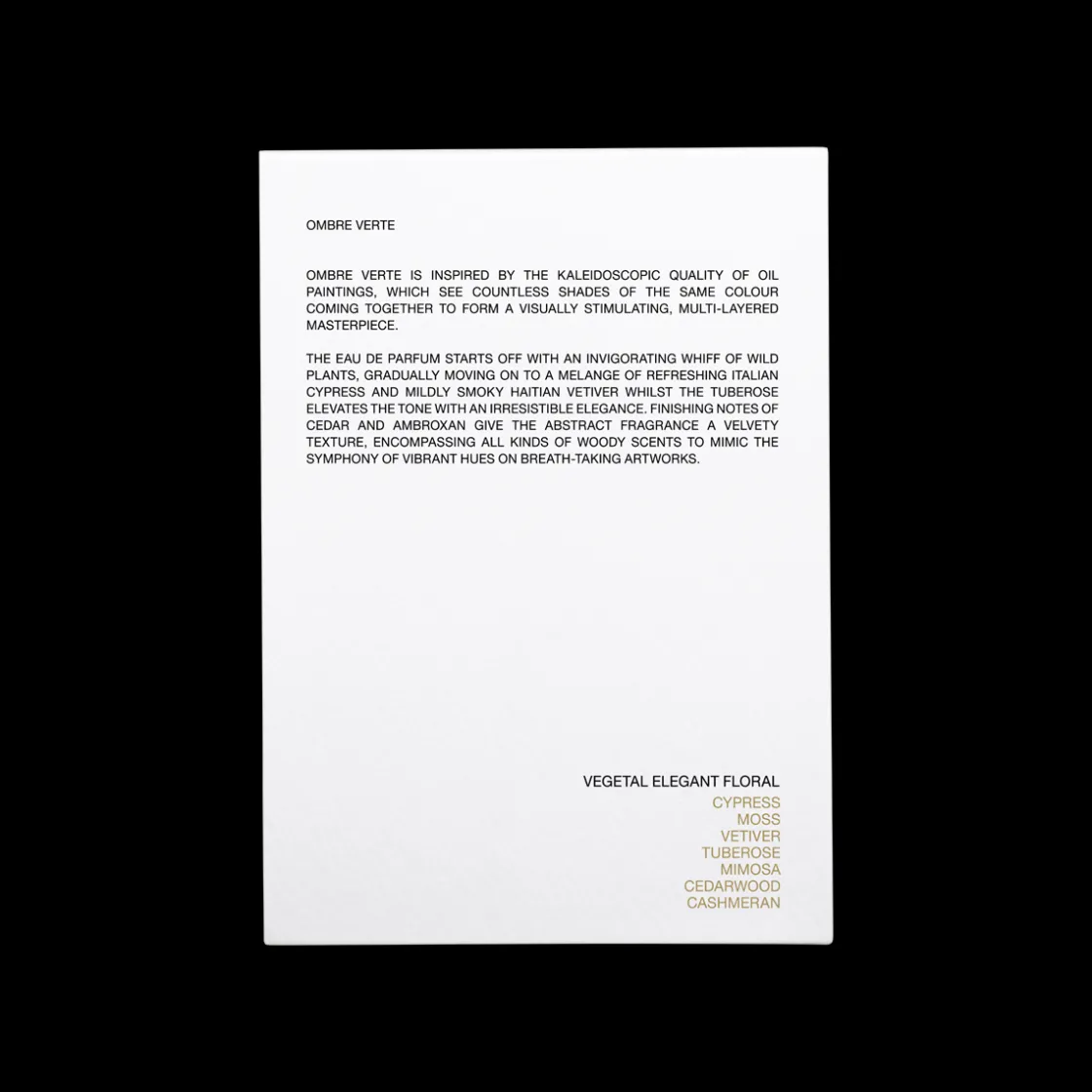 TOBBA Ombre Verte Eau de Parfum 100ml Clearance